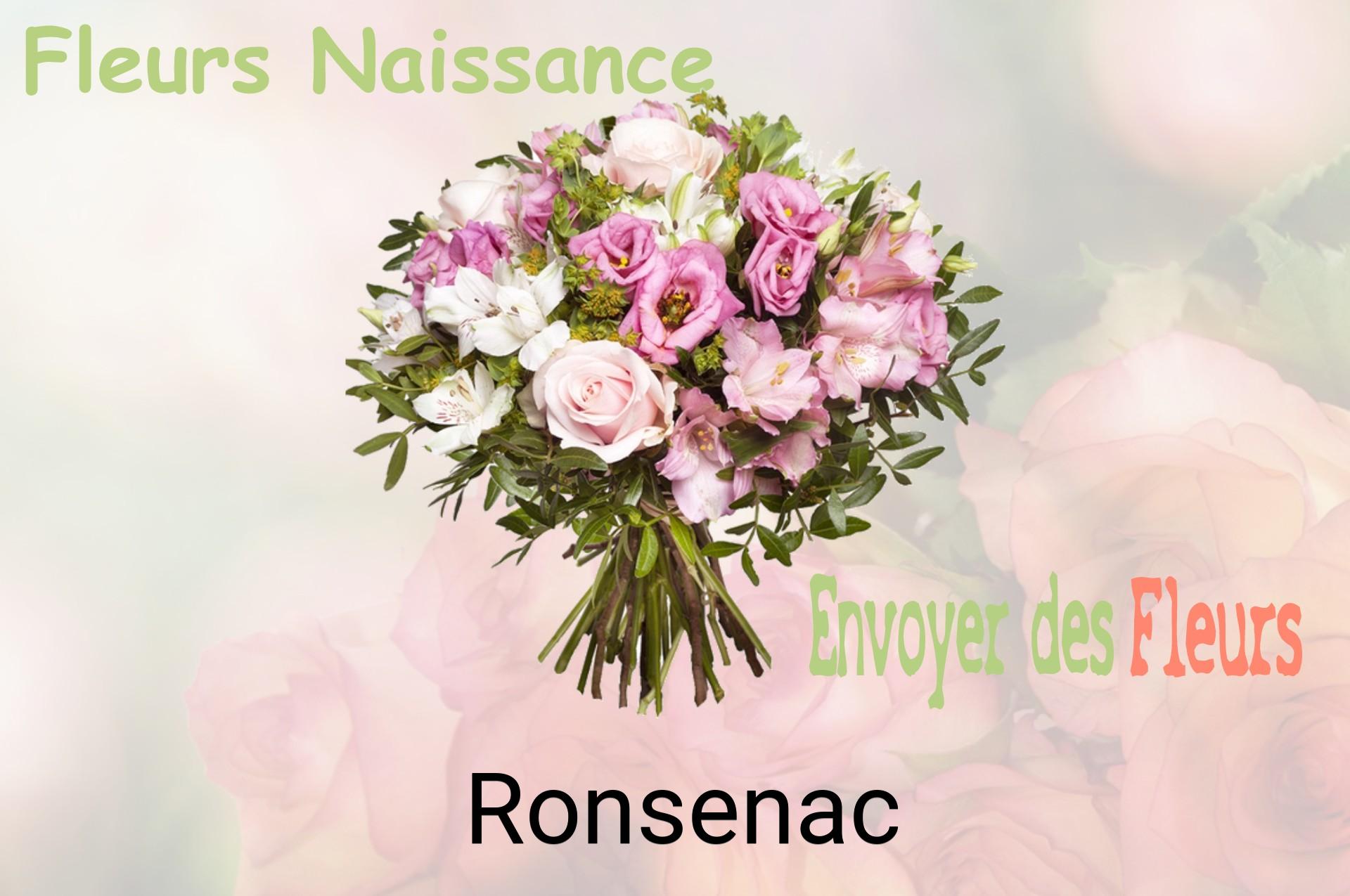 Bouquet de fleurs de naissance livré à Ronsenac